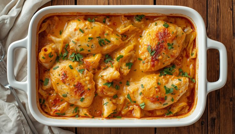Keto Smoked Paprika Chicken & Cabbage Casserole