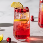 Keto Cranberry Ginger Sparkling Mocktail