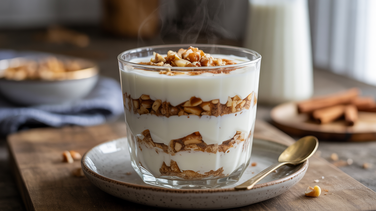 Keto Warm Cinnamon Maple Yogurt Parfait (Sugar-Free)