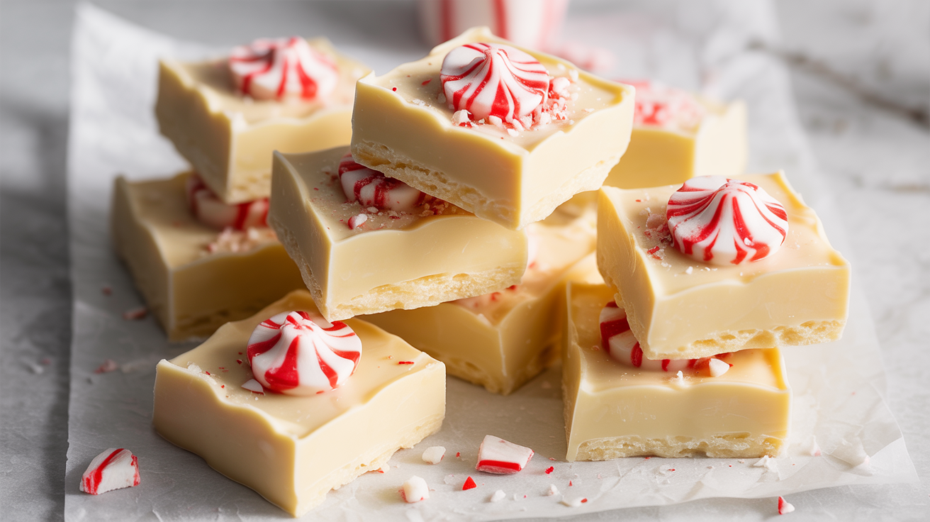 Keto White Chocolate Peppermint Bark Bites