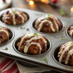 Keto Cranberry Mustard Glazed Meatloaf Minis