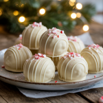 Keto White Chocolate Candy Cane Fat Bombs