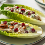 Keto Cranberry Herb Chicken Lettuce Boats