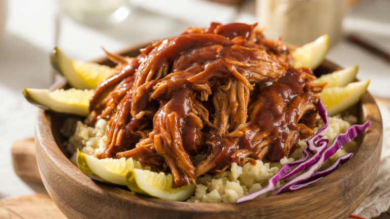 Keto BBQ Pulled Chicken Bowls