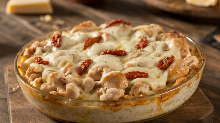 Keto Creamy Sundried Tomato Chicken Casserole