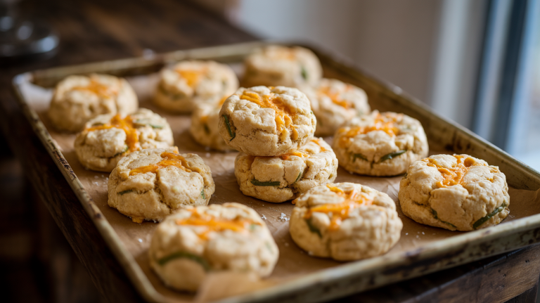 Keto Cheddar Jalapeño Breakfast Biscuits (Almond Flour)