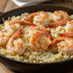 Keto Garlic Butter Shrimp & Cauliflower Rice Skillet (30 Minutes)