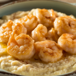 Keto Creamy Grits-Style Cauliflower & Shrimp