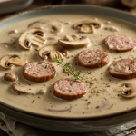 Keto Creamy Sausage & Mushroom Soup