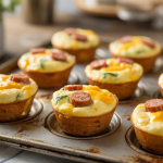 Keto Sausage, Egg & Cheddar Breakfast Muffins