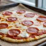 KETO PEPPERONI FATHEAD PIZZA BAKE