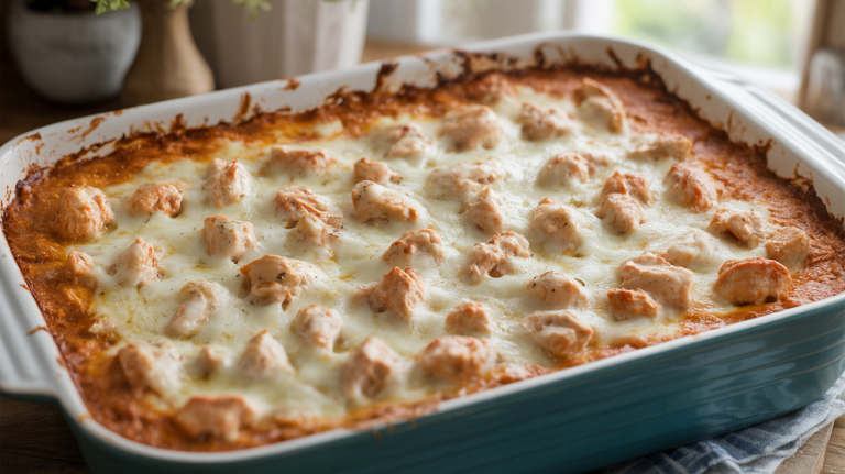 Keto Chicken Parmesan Casserole (No Breading, No Marinara)