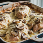 Keto Garlic Mushroom Chicken Casserole