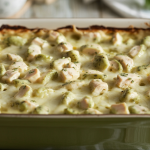 Keto Green Chile Chicken Enchilada Casserole (No Tortillas)