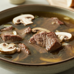 Keto Beef & Bone Broth Soup with Mushrooms