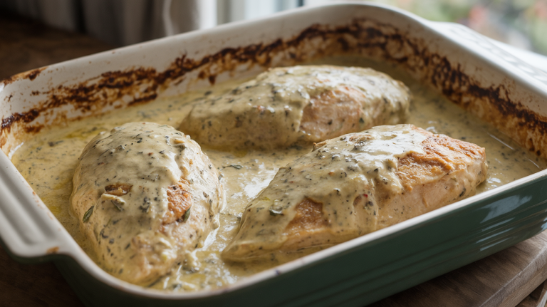 Keto Creamy Dijon Chicken Bake