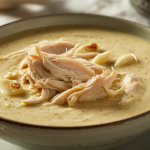 Keto Creamy Roasted Garlic Chicken Soup