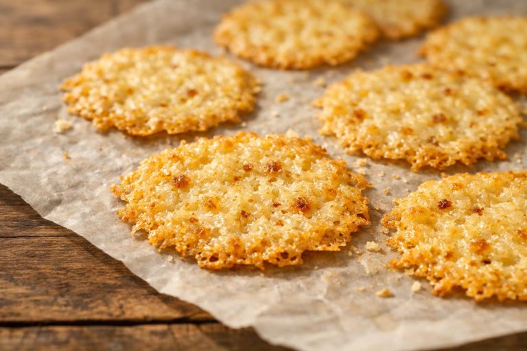 Ultra-crispy, salty, baked parmesan rounds that take just minutes to make