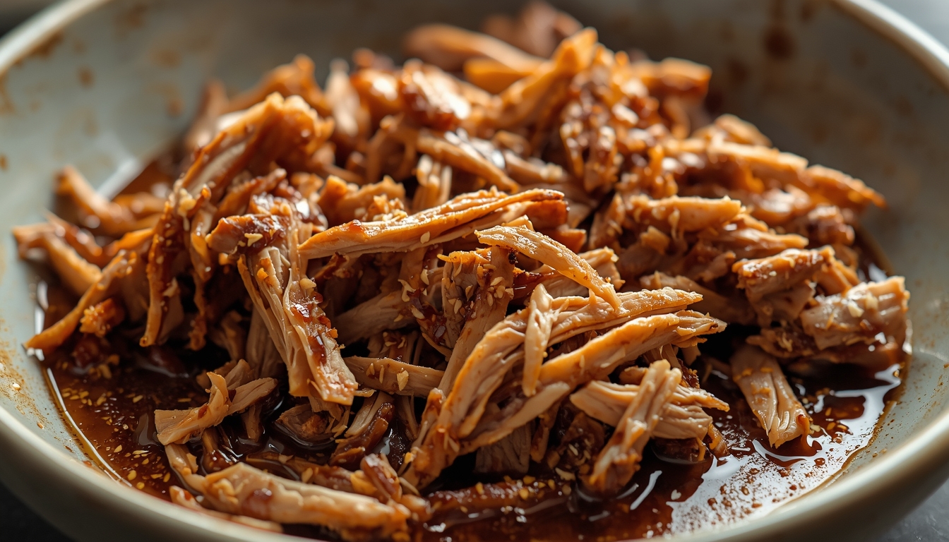 Juicy, tender shredded pork slow-cooked with a simple low-carb spice blend and natural pan juices.