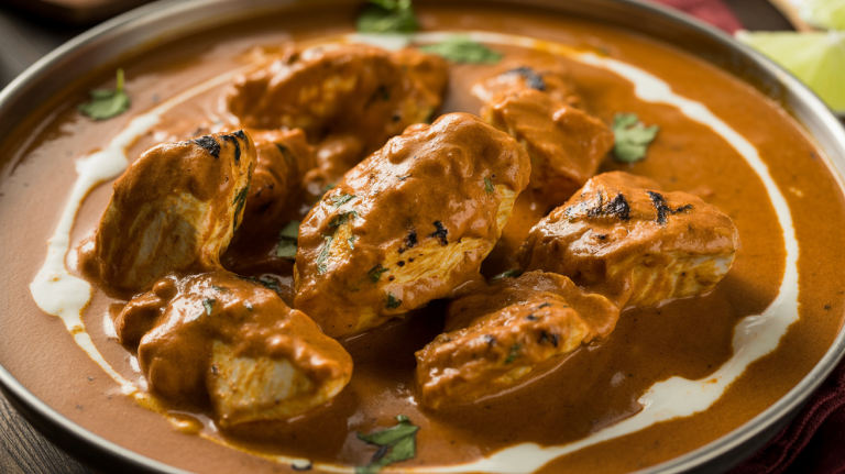 Keto Chicken Tikka Masala Tender chicken simmered in a rich creamy tomato curry sauce with warm Indian spices.